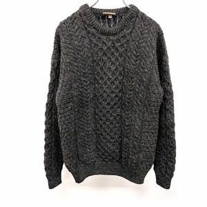 キャレイグドン CARRAIG DONN ニット セーター 長袖 アイルランド製 ピュアニューウール100% S チャコールグレー レディース(メンズ？)