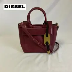 DIESEL ショルダーバッグ オールレザー ハンドバッグ 2way モノグラム