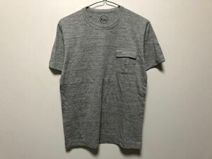 クリックポスト可 未使用 メンズXS レディースS Ｔシャツ 無地 キッズ 160㎝ シンプル ポケット GRAY Y1-4