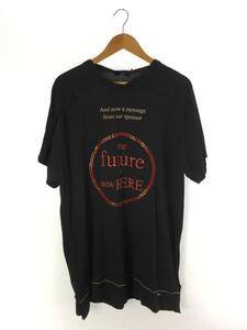 DIESEL◆T-JIP-D/ストレッチ オーバルDジッププル ジップディティールTシャツ/XS/コットン/BLK//