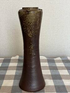 【在銘】陶器製 花器 管理A2539 フラワーベース 花瓶 華道 華展 花展 いけばな 生け花 インテリア オブジェ