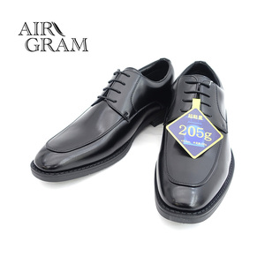 ▲AIR GRAM エアグラム メンズ Uチップ ビジネスシューズ 1721 メンズ 紳士靴 革靴 ブラック Black 黒 27.0cm (0910010697-bk-s270)