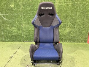 Y管理75871 H14 アコード ユーロR CL7 外し】★運転席 ドライバー シート RECARO SR-6 SK100S BL/BK セミバケット 両側ダイヤル レール付★