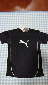 〇♪137☆未使用・保管品☆PUMA☆プラクティスシャツ　半袖Tシャツ　黒切替150③