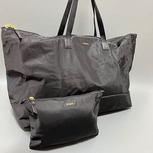 1円 TUMI トゥミ トートバッグ エコバッグ ショッピングバッグ レディース メンズ ブラック系　大容量　軽量　ナイロン 正規品本物