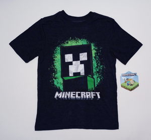 USA購入★★ マインクラフト Tシャツ サイズL 140 ヘザーチャコール 未使用品 ★★ Minecraft Boys Tshirts