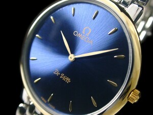 ★超美品 OMEGA Ω オメガ デビル 18金/SS ネイビー Cal1478 メンズ 綺麗！★