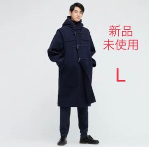 【新品未使用・定価以下】uniqlo ユニクロ +J プラスj プラスジェイ ユニクロユー ユニクロu ウールオーバーサイズダッフルコート ネイビー