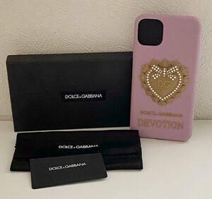 B4H010◆ ドルチェ&ガッバーナ DOLCE&GABBANA シリコン ピンク色系 iPhone 11 pro max ハートエンブレム アイフォンケース スマホケース