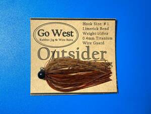 GoWest 【Outsider】No.51 スモラバ (1/16oz ・0.4mm チタンガード) Color:Crawdad Brown・Orange Blaze