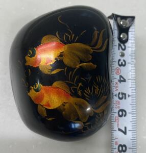 文鎮　金魚　螺鈿　アンティーク　中国　古董　　ペーパーウエイト