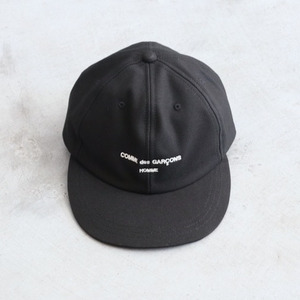 COMME des GARCONS HOMME 24AW LOGO CAP　黒　ブラック　新品　コムデギャルソンオム　キャップ　刺繍　ロゴ　オム　ギャルソン　帽子