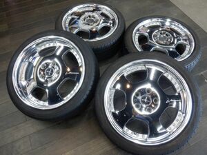 S 送料無料 深リム 当時物 SSR ヴィエナ ディッシュ EV 17 5H114.3 7J+41 7J+37 トーヨー 195/45R17 チェイサー マークⅡ ヘラフラ USDM