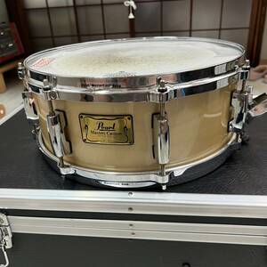 【Pearl Masters Custom MAPLE SHELL】おまけ多数　ケース付き　まとめ買いOK　スネアドラム 14インチ　パール