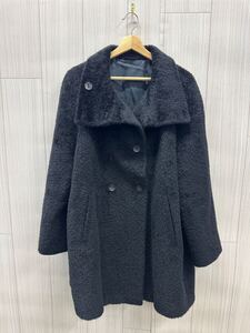 a-20 FN-241213-28 MAX MARA マックスマーラ ブラック ダブル ロングコート 42