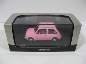 【未使用】京商 1/43 日産 パオ イベント特別仕様色/ピンク（No.03412PK NISSAN PAO/Pink）