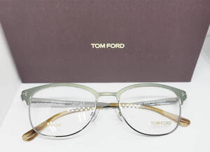 TOM FORD 正規品 眼鏡フレーム FT5381-093 カーキ / ベージュ 軽量チタン 新品 ウェリントン メンズ トムフォード 日本製 度付き加工可 