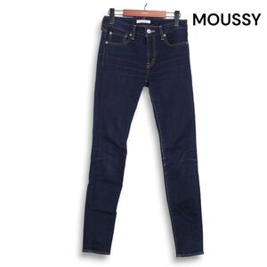 MOUSSY マウジー USED加工★ スキニー ストレッチ デニム パンツ ジーンズ Sz.25 レディース 日本製 　K4B00863_A#R