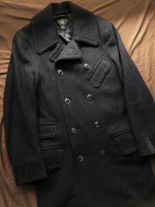 【希少】極美品 RRL WOOL COAT ダブルアールエル ブラック ベルベット スモーキング ロング ウール コート ラルフローレン S〜M