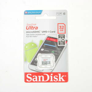 【新品未開封】 SanDisk サンディスク Ultra microSDHC UHS-1 32G 高速80MB/s マイクロSDカード　（管0146L6