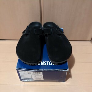 【BEAMS別注限定】ビルケンシュトック ボストン スェード、インソールブラックレザー仕様　BIRKENSTOCK BOSTON size44 