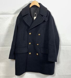 BLURHMS ブラームス Wool Cashmere Pea Coat ARK ウール コート サイズ:2 BHS23F014-AR ブラックネイビー メンズ ☆良品☆[65-0110-E1]