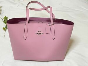 ★未使用 コーチ COACH レザー トートバッグ ショルダーバッグ 通勤 通学 ピンク系★