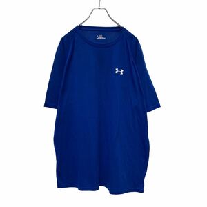 UNDER ARMOUR 半袖 ロゴ Tシャツ L ブルー ホワイト アンダーアーマー ワンポイント スポーツ 薄手 古着卸 アメリカ仕入 a508-5620