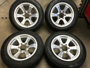 【ハイエース】215/60R17ブリヂストン VRX2スタッドレスタイヤ 17×7.5J+23 PCD139.7 6H wedsキーラーフィールドアルミホイール ４本