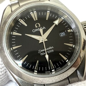 G808-T25-56 【電池交換済み/稼働】 OMEGA オメガ Seamaster シーマスター Aqua Terra アクアテラ 2577.50 レディース 腕時計 クォーツ