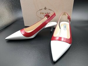 未使用品 PRADA/プラダ レディース パンプス ヒール ツートンカラー