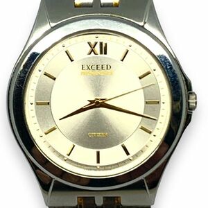 ■稼働品　CITIZEN シチズン EXCEED PROMINENCE エクシード プロミネンス 0330-H14029 純正SSコンビ　メンズ腕時計　新品電池交換済