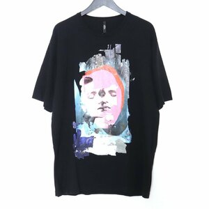 VERSUS VERSACE プリントTシャツ ブラック XLサイズ BU90465 BJ10335 ヴェルサス ヴェルサーチ 半袖カットソー