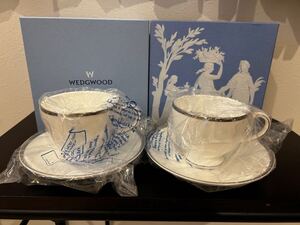 1円スタート　未使用品　 WEDGWOOD スターリングカップ&ソーサー　2組セット　 洋食器 ティーカップ ウエッジウッド