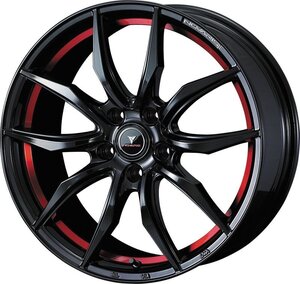 Weds ノヴァリス ローグ VF 17インチ×7J +42 5-114.3 ウェッズ ホイール NOVARIS ROHGUE VF PANBLK/RED-LN 17x7J