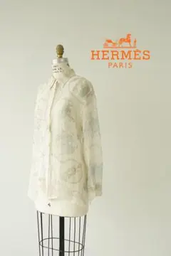 HERMES エルメス マルタン マルジェラ期 バイオリン   シルク シャツ