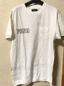 POLITIX 半袖Tシャツ ホワイト　メンズ　Mサイズ