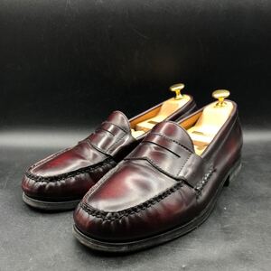 ★★M3596 COLE HAAN コールハーン レザー コインローファー シューズ メンズ 9/27.0cm相当 ブラウン 茶 革靴 ビジネスシューズ