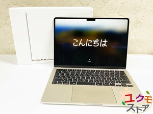 【開始価格1円】美品 Apple MacBook Air 13インチ, M3, 2024 MRXT3J/A A3113 8GB/256GB ◆充放電回数30 保証残あり ロックオフ 初期化済