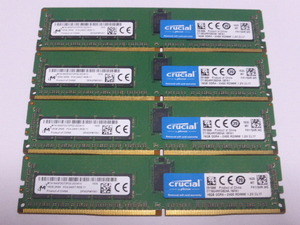 メモリ サーバーパソコン用 Crucial Micron DDR4-2400 (PC4-19200) ECC Registered 16GBx4枚 合計64GB 起動確認済です②