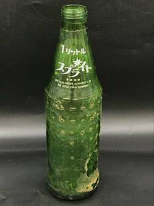 1206-01◆スプライト 空瓶 空き瓶 1リットル Sprite 1LITER 約30cm 昭和レトロ 当時物 ガラスビン