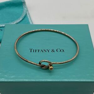 ◇【売り切り】Tiffany&Co.（ティファニー）フック&アイ ラブノット バングル 925/750