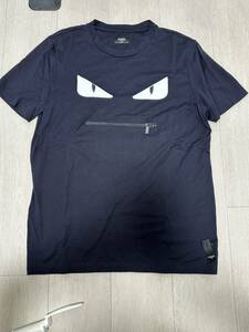 ★極美品★FENDI ★フェンディ Tシャツ 半袖 ブラック モンスター アングリー M