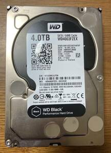 【希少モデル！】Western Digital ウェスタンデジタル WD Black WD4003FZEX 3.5インチ HDD 4TB（クリエイティブプロフェッショナル仕様）