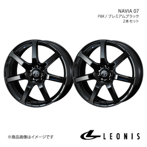 LEONIS/NAVIA 07 スカイライン V36セダン 4WD アルミホイール2本セット【19×8.0J 5-114.3 INSET45 PBK】0039584×2