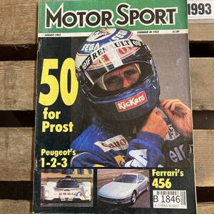 B1846　1993　「MOTOR SPORT」モータースポーツ 英国 　旧車雑誌　英国車 古本　雑誌 旧車　ビンテージ　自動車 クラシックカー