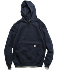 TE/Carhartt (カーハート) プルオーバーパーカー スウェット ネイビー K121　Sサイズ