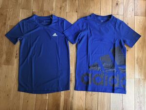 新品 adidas 男の子 キッズ 半袖 Tシャツ セット 140センチ ブルー