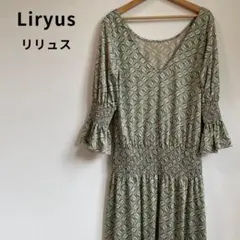 Liryus リリュス ワンピース 総柄 ウエストゴム 株式会社フジコウ