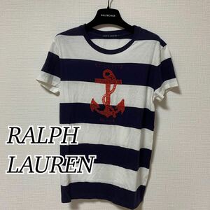 748 RALPH LAUREN ラルフローレン Tシャツ 半袖Tシャツ 半袖 カットソー 白 ホワイト レディース 女性 送料無料 送料込